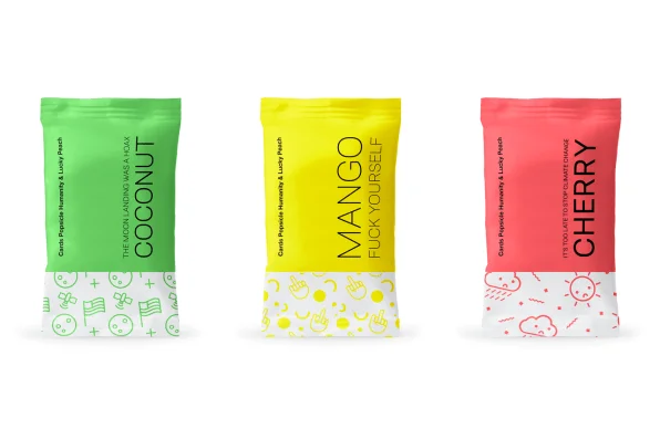 Three packages of ice pops