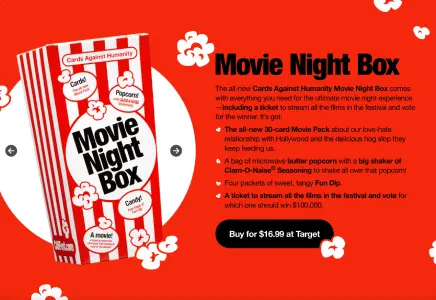 Cards Against Humanity Movie Night Box Promotion