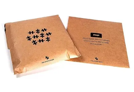 Magic Puzzle pies in their packaged envelope